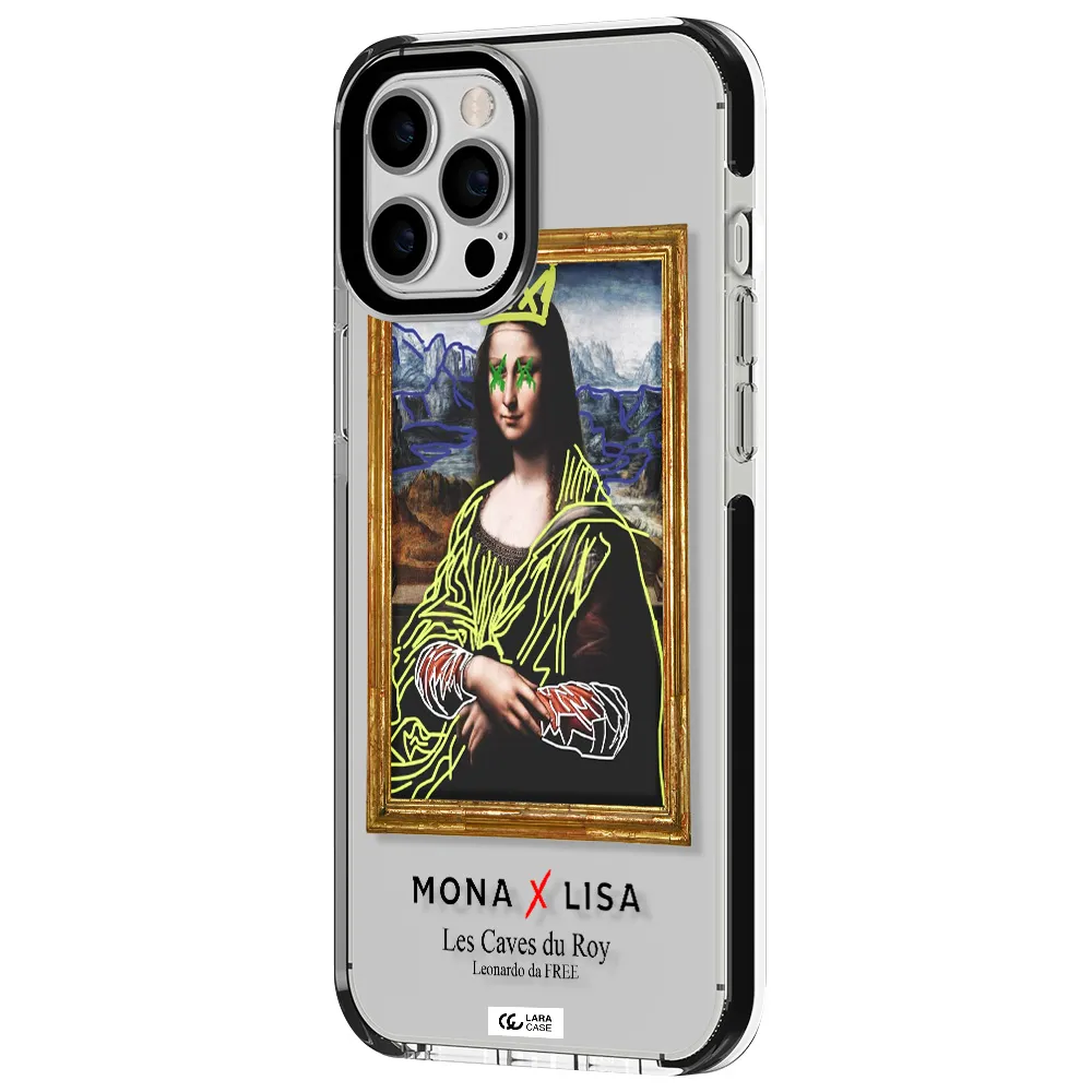 Monalisa Pop Art Apple iPhone 12 pro max impact black border Case