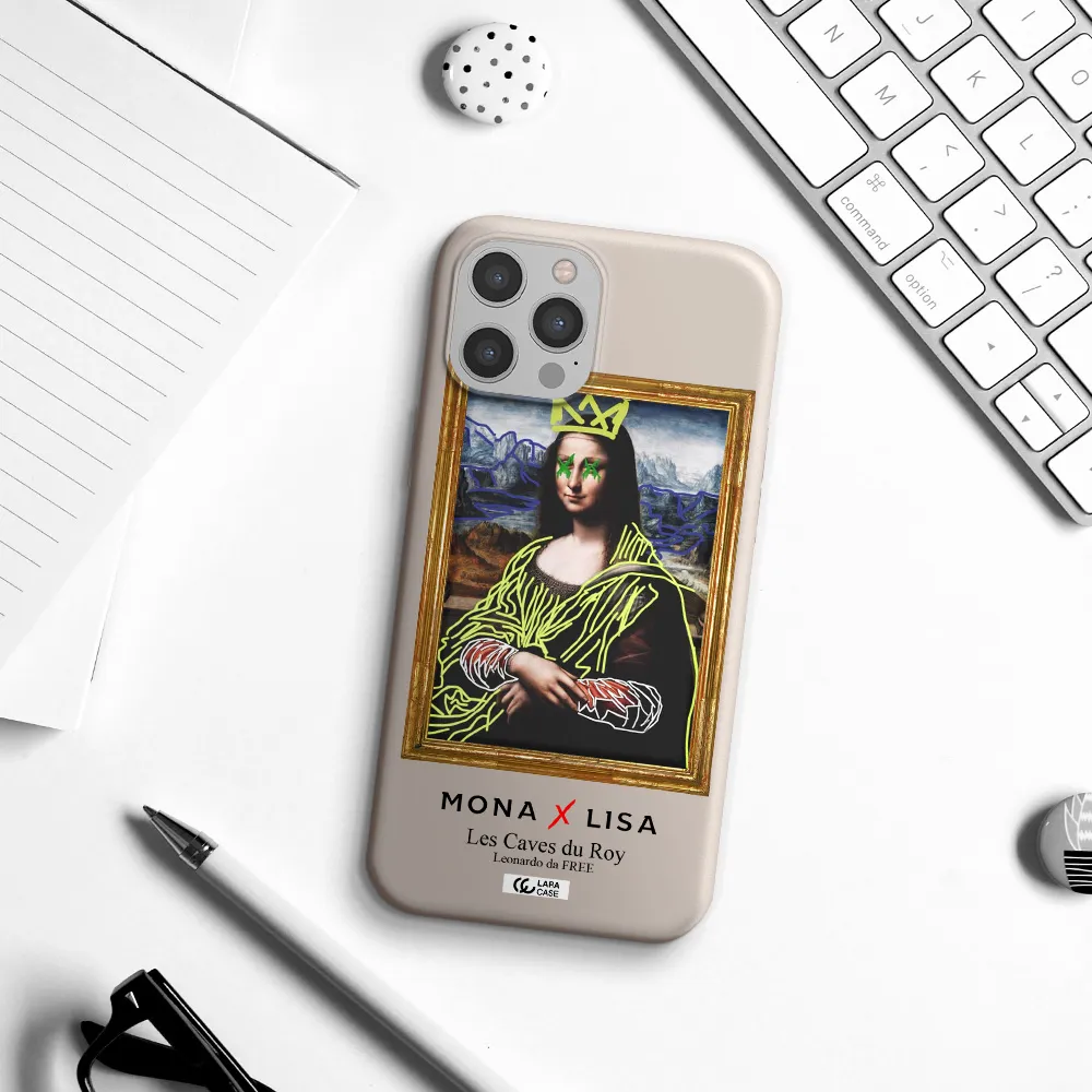 Monalisa Pop Art Apple iPhone 12 pro max Silicone Stone Case