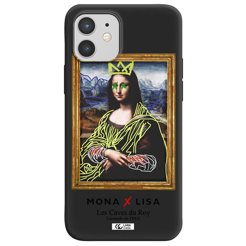 Monalisa Pop Art Apple iPhone 12 Silicone black Case