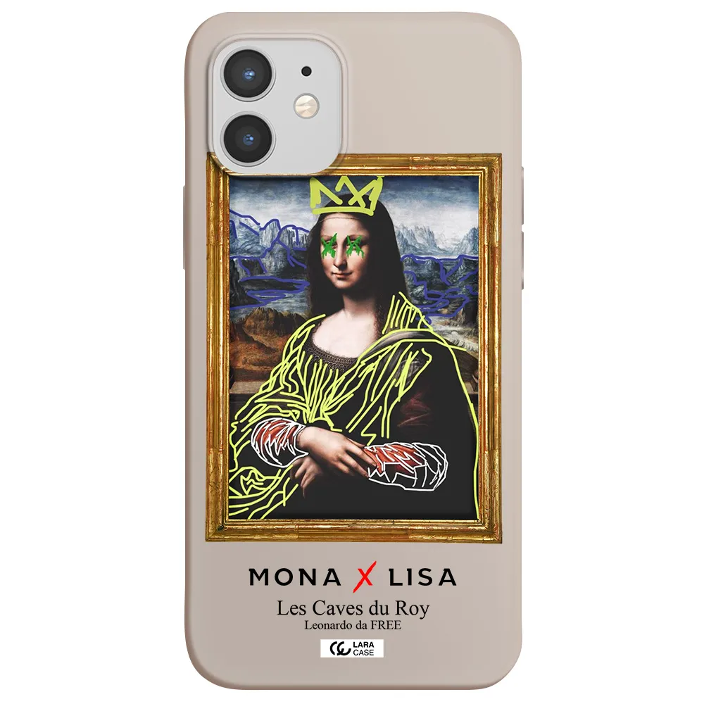 Monalisa Pop Art Apple iPhone 12 Silicone Stone Case