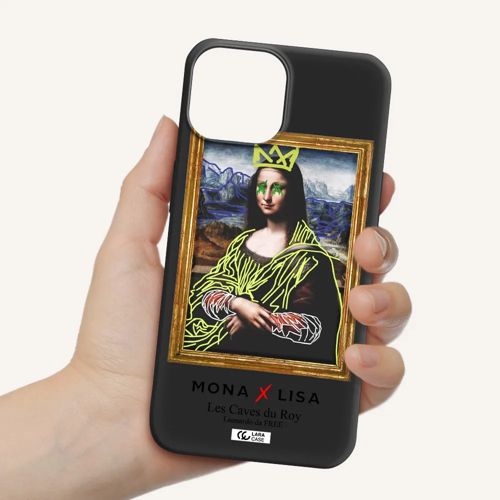 Monalisa Pop Art Apple iPhone 13 mini Silicone black Case