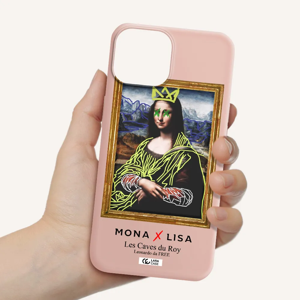 Monalisa Pop Art Apple iPhone 13 mini Silicone pastel pink Case