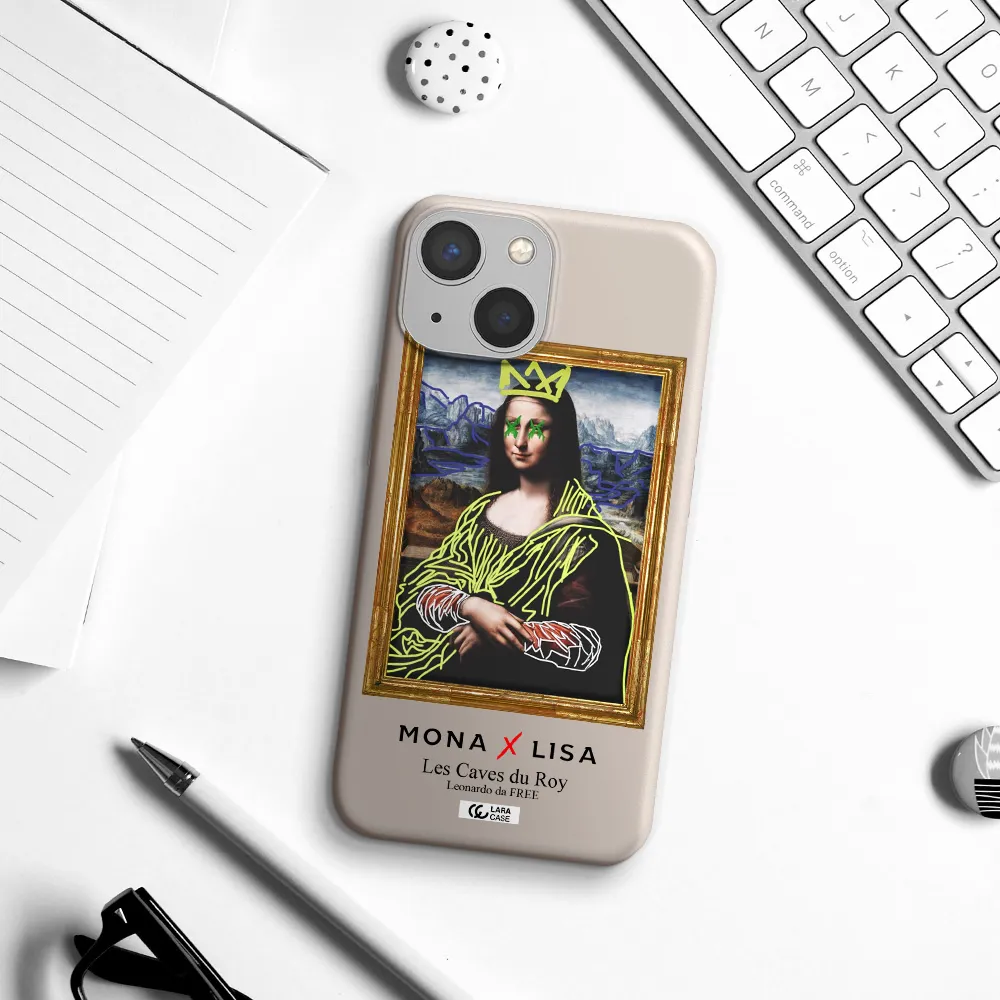 Monalisa Pop Art Apple iPhone 13 mini Silicone Stone Case