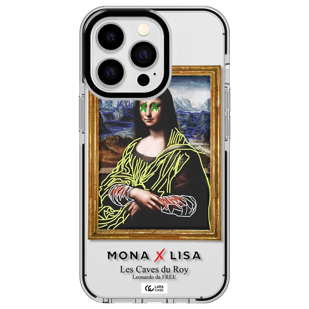 Monalisa Pop Art Apple iPhone 13 Pro impact black border Case