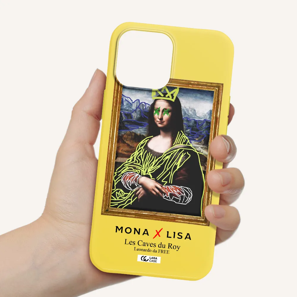 Monalisa Pop Art Apple iPhone 13 Pro Max Silicone canary yellow Case
