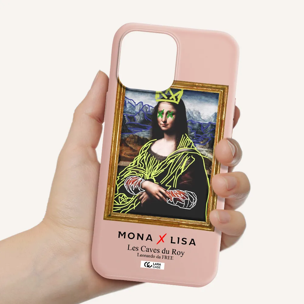 Monalisa Pop Art Apple iPhone 13 Pro Max Silicone pastel pink Case