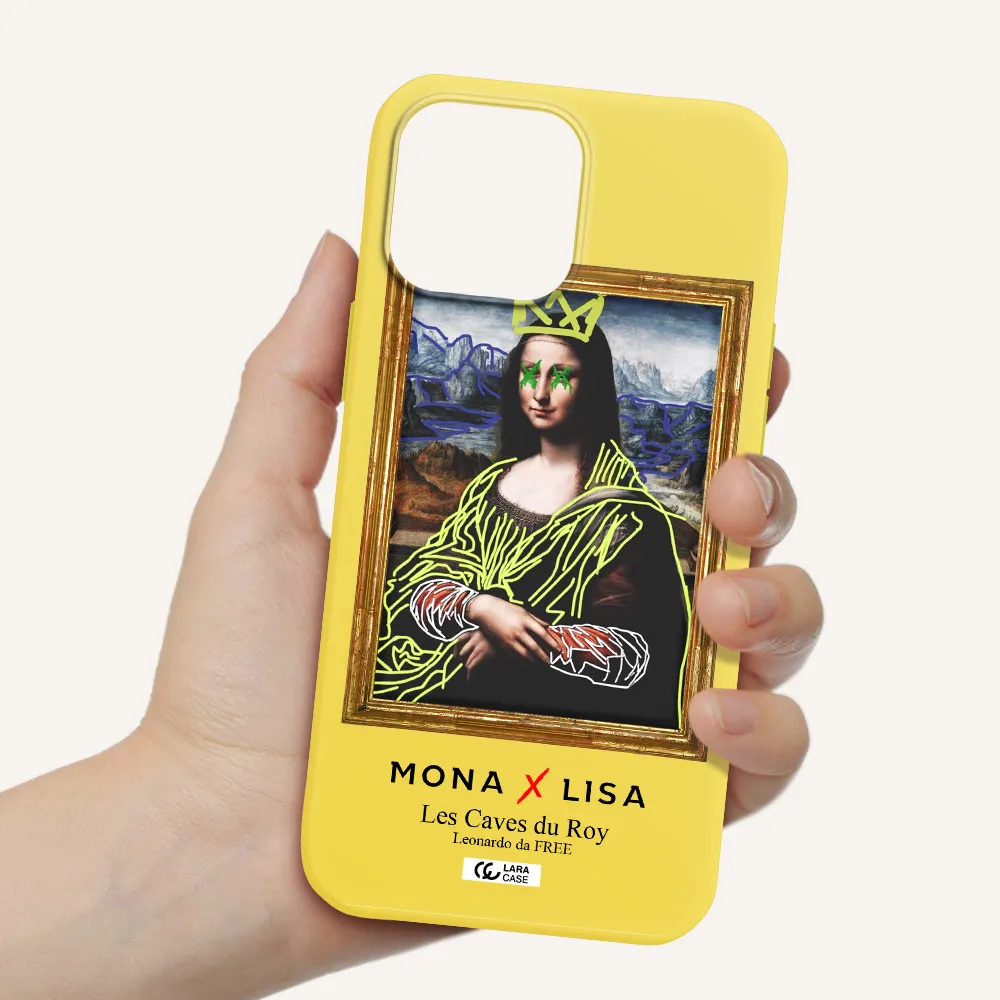 Monalisa Pop Art Apple iPhone 13 Pro Silicone canary yellow Case