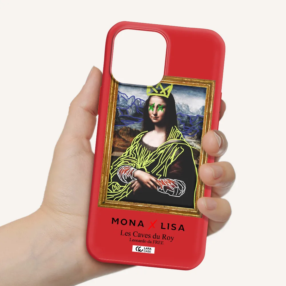 Monalisa Pop Art Apple iPhone 13 Pro Silicone Imperial Red Case