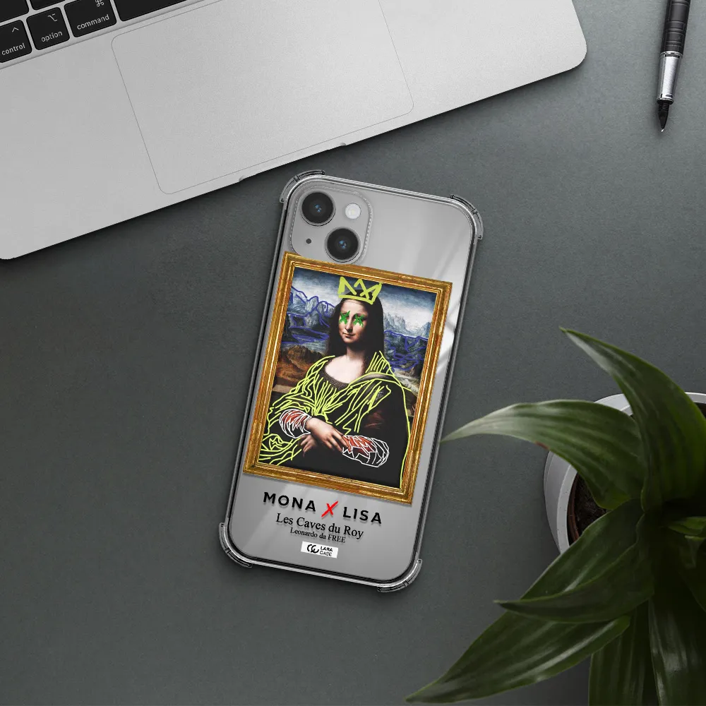 Monalisa Pop Art Apple iPhone 14 plus Clear PC Case