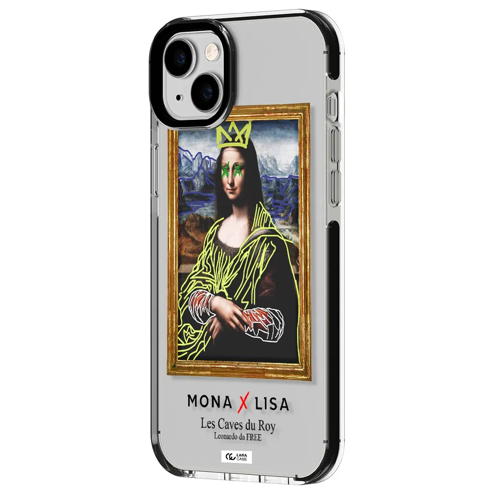 Monalisa Pop Art Apple iPhone 14 plus impact black border Case