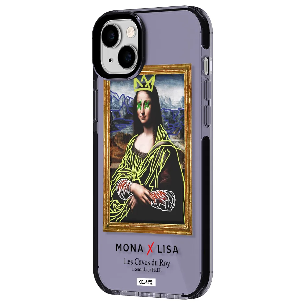 Monalisa Pop Art Apple iPhone 14 plus impact Lilac Case