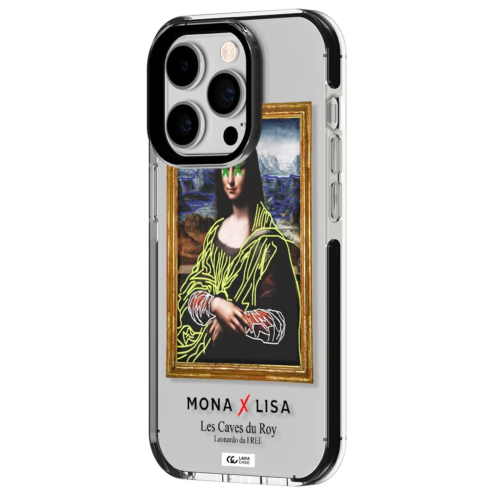 Monalisa Pop Art Apple iPhone 14 pro impact black border Case
