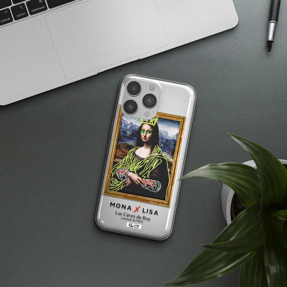 Monalisa Pop Art Apple iPhone 14 pro max Clear TPU Case