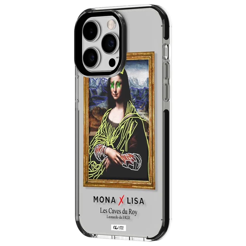 Monalisa Pop Art Apple iPhone 14 pro max impact black border Case