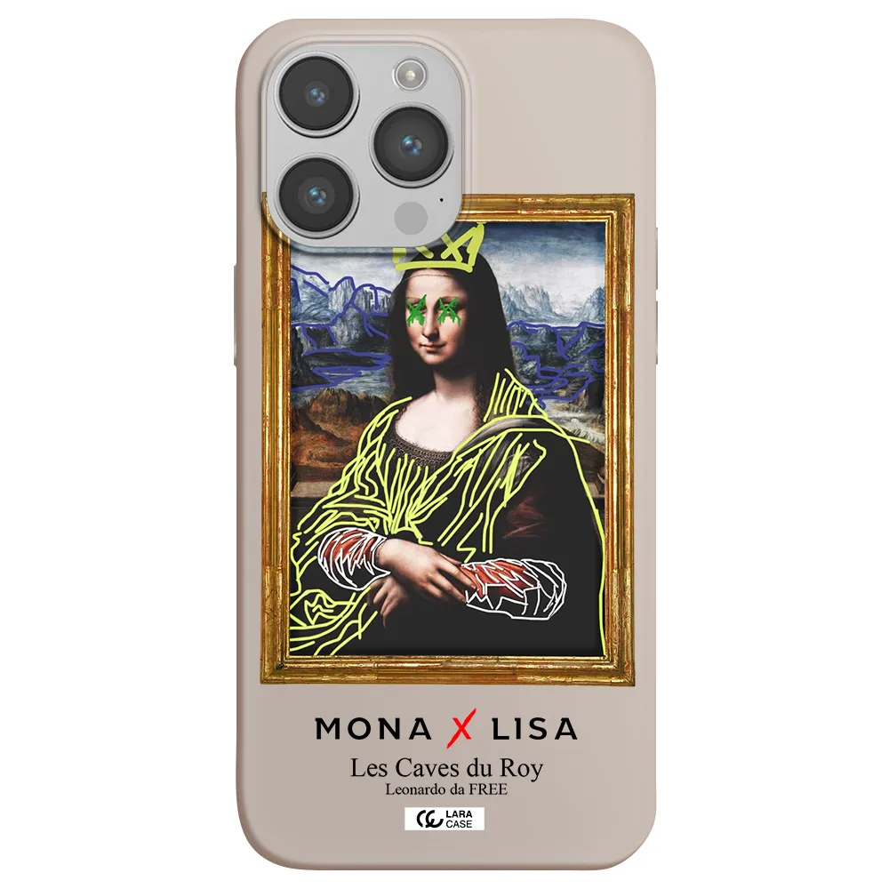 Monalisa Pop Art Apple iPhone 14 pro max Silicone Stone Case