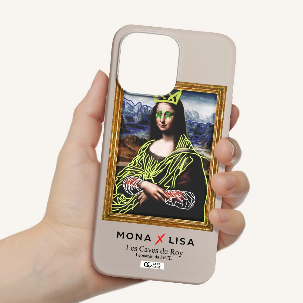 Monalisa Pop Art Apple iPhone 14 pro max Silicone Stone Case