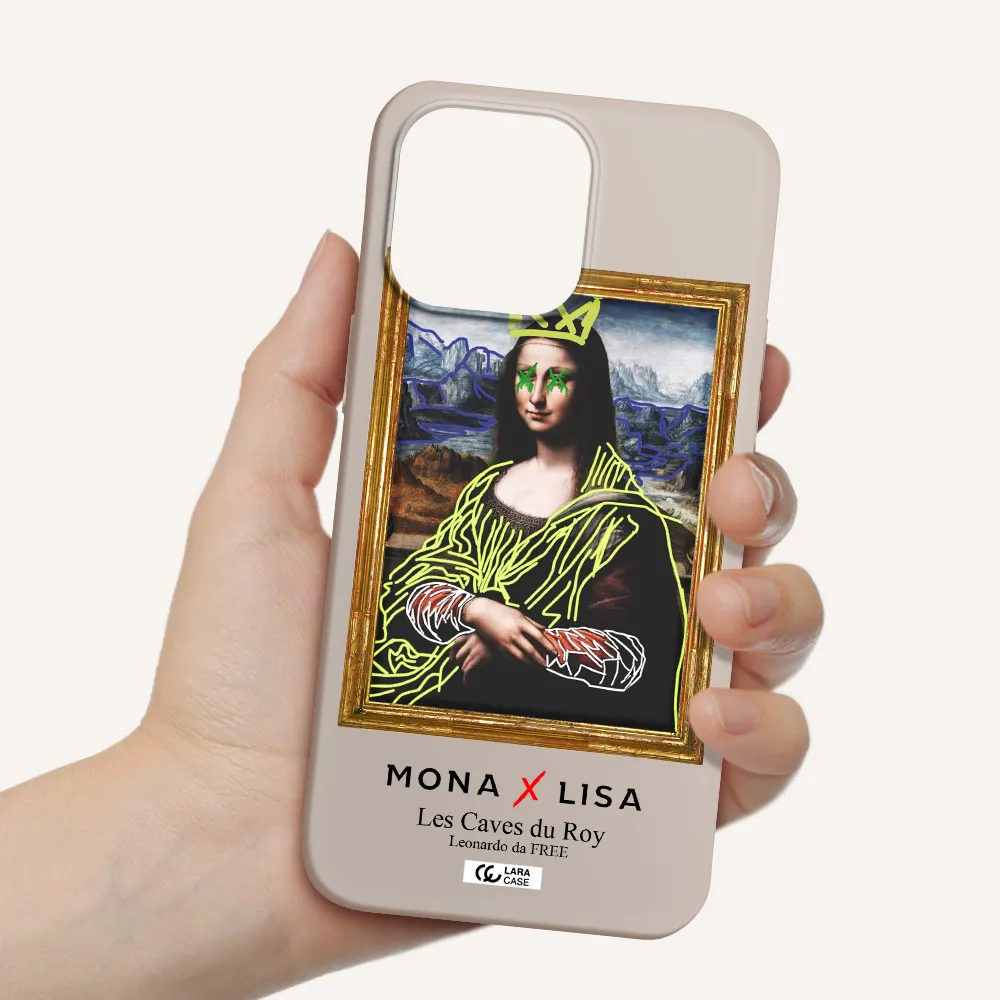 Monalisa Pop Art Apple iPhone 14 pro Silicone Stone Case