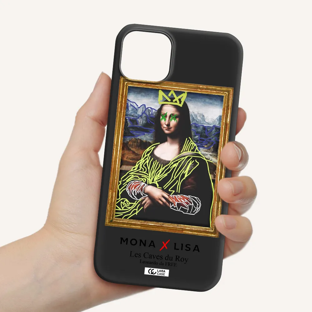Monalisa Pop Art Apple iPhone 14 Silicone black Case
