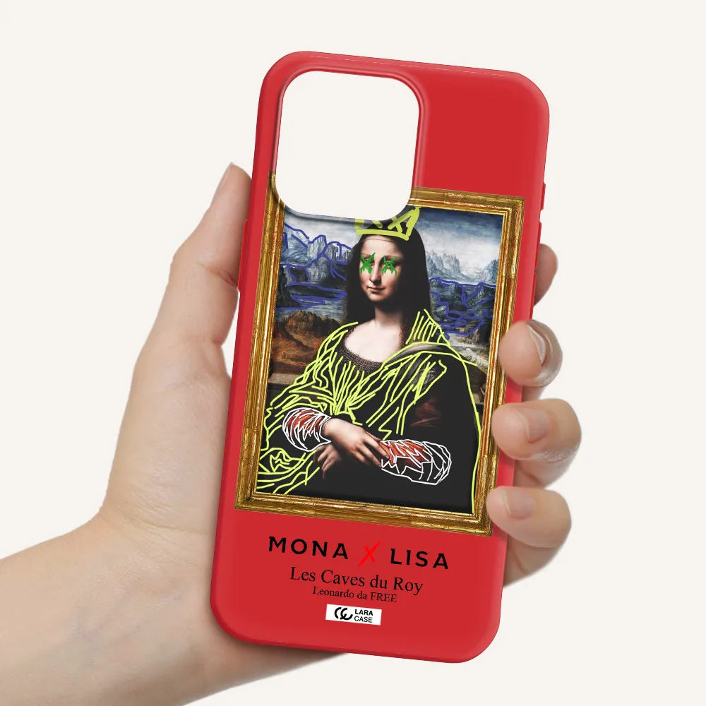 Monalisa Pop Art Apple Iphone 15 Pro Max Silicone Imperial Red Case
