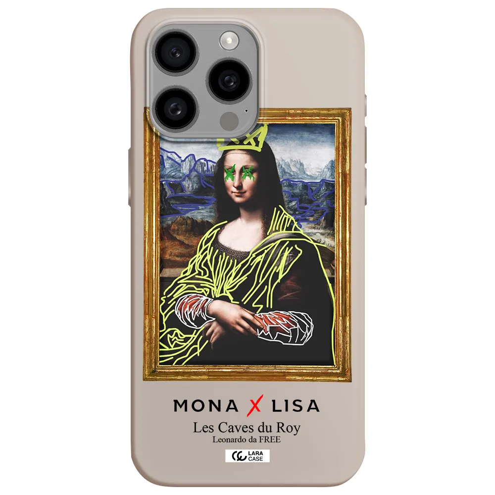 Monalisa Pop Art Apple Iphone 15 Pro max Silicone Stone Case