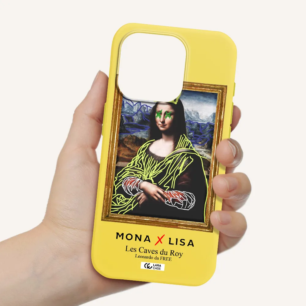 Monalisa Pop Art Apple Iphone 15 Pro Silicone Canary Yellow Case
