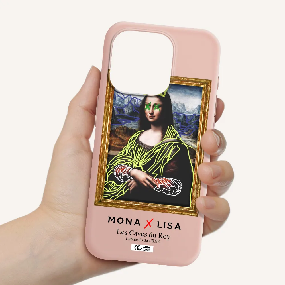 Monalisa Pop Art Apple Iphone 15 Pro Silicone Pastel Pink Case