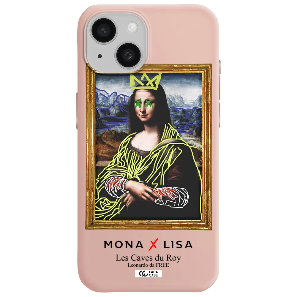 Monalisa Pop Art Apple Iphone 15 Silicone Pastel Pink Case