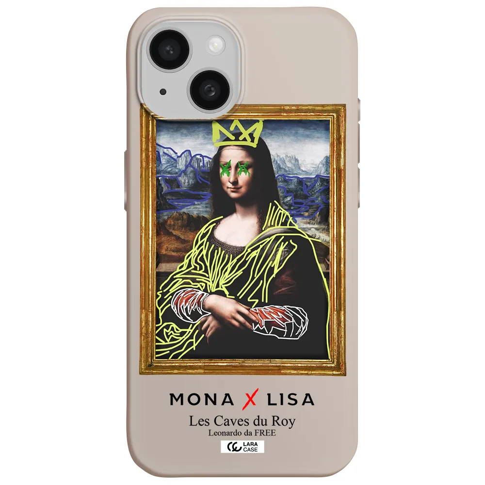 Monalisa Pop Art Apple iPhone 15 Silicone Stone Case