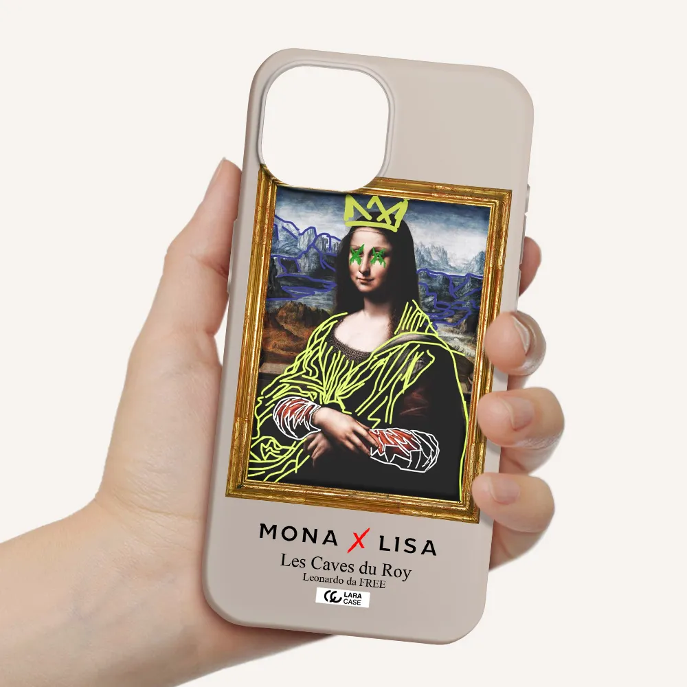Monalisa Pop Art Apple iPhone 15 Silicone Stone Case