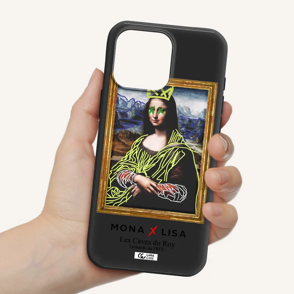 Monalisa Pop Art Apple Iphone 16 Pro Max Silicone Black Case
