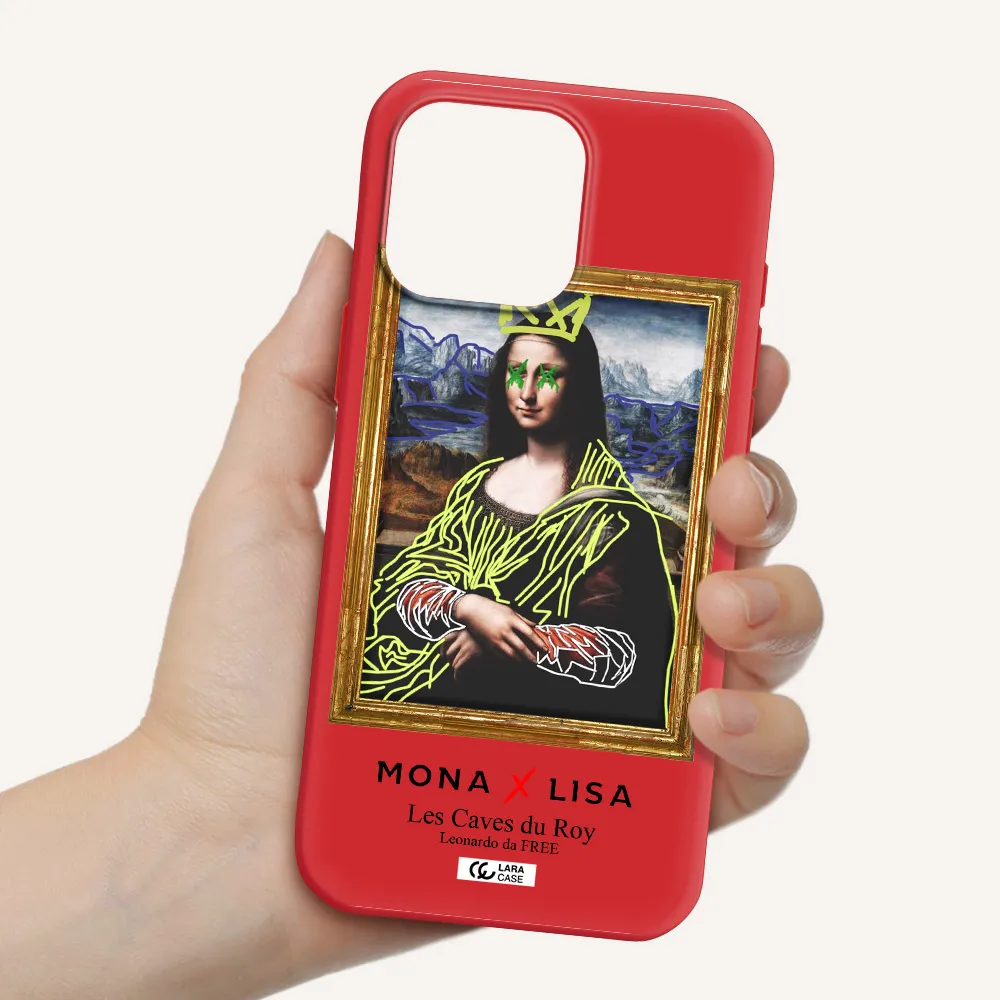 Monalisa Pop Art Apple Iphone 16 Pro Max Silicone Imperial Red Case