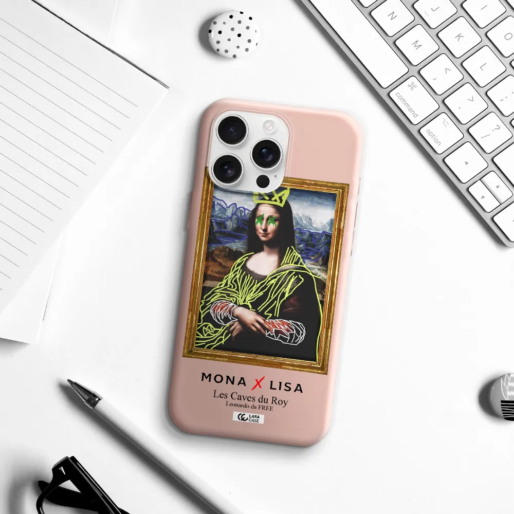 Monalisa Pop Art Apple Iphone 16 Pro Max Silicone Pastel Pink Case