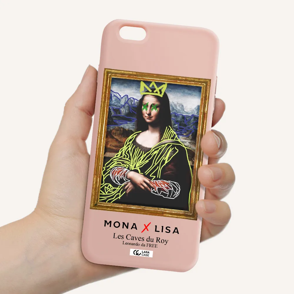 Monalisa Pop Art Apple iPhone 6 plus Silicone pastel pink Case
