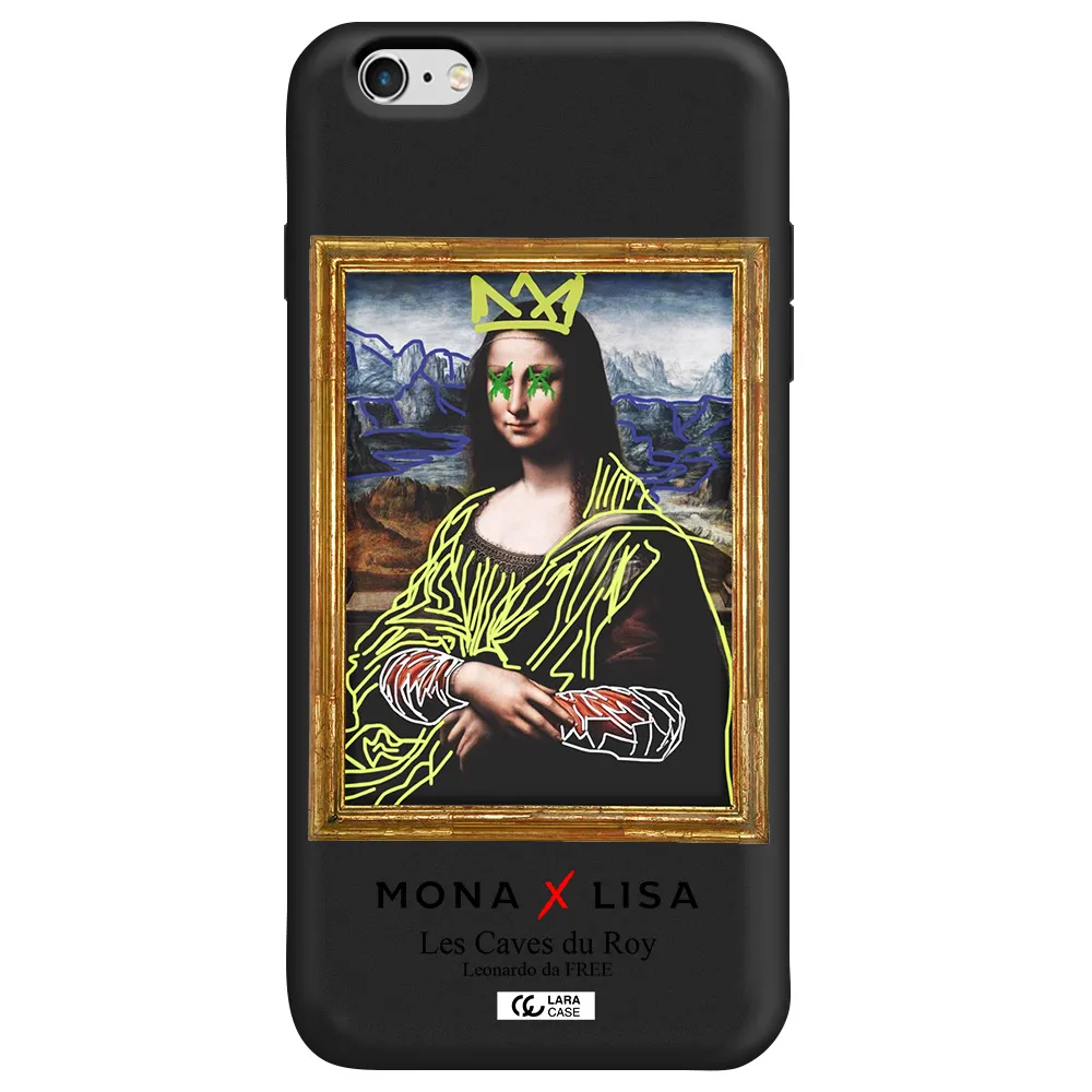 Monalisa Pop Art Apple iPhone 6 s plus Silicone black Case
