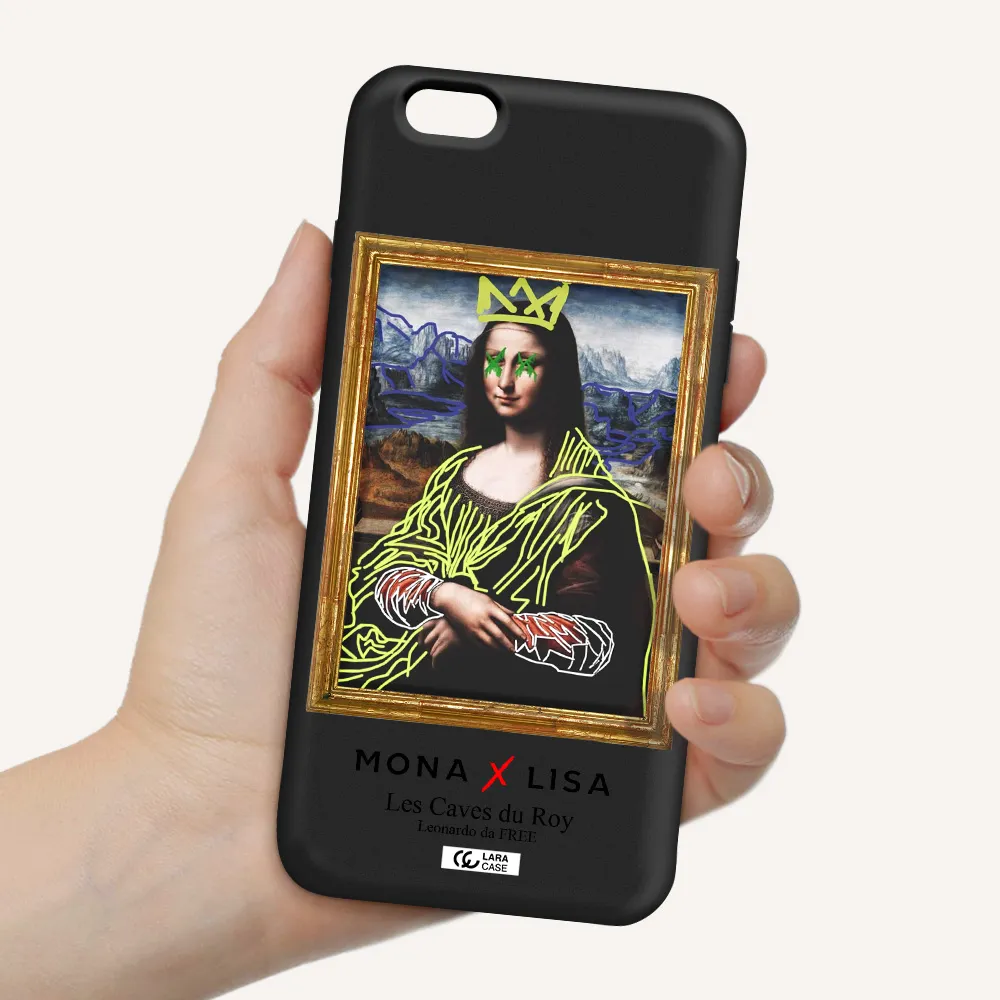 Monalisa Pop Art Apple iPhone 6 s plus Silicone black Case