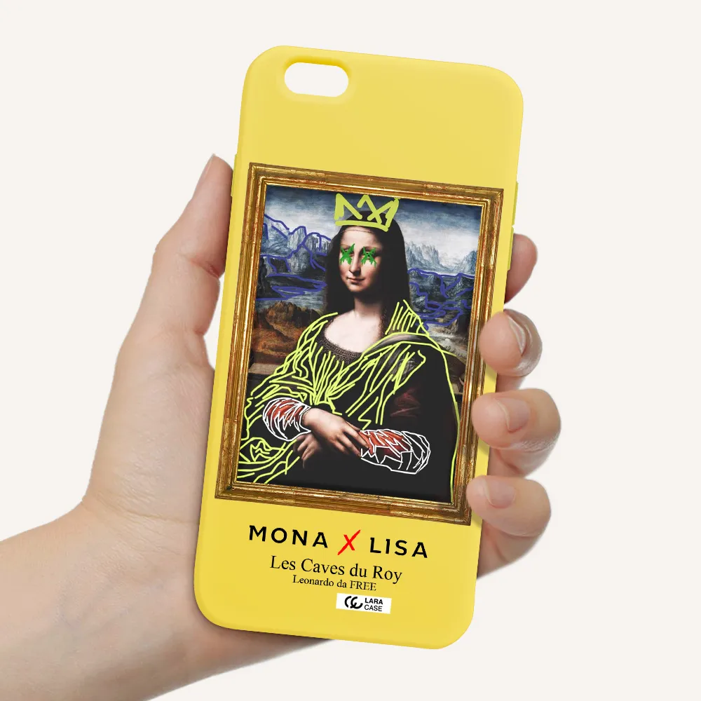 Monalisa Pop Art Apple iPhone 6 s plus Silicone canary yellow Case