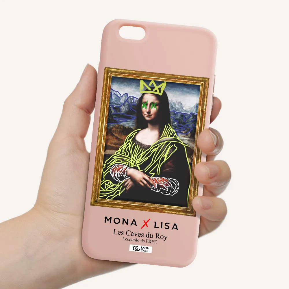 Monalisa Pop Art Apple iPhone 6 s plus Silicone pastel pink Case