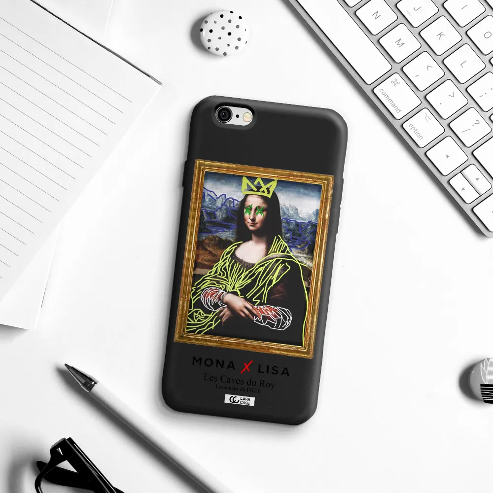 Monalisa Pop Art Apple iPhone 6 Silicone black Case