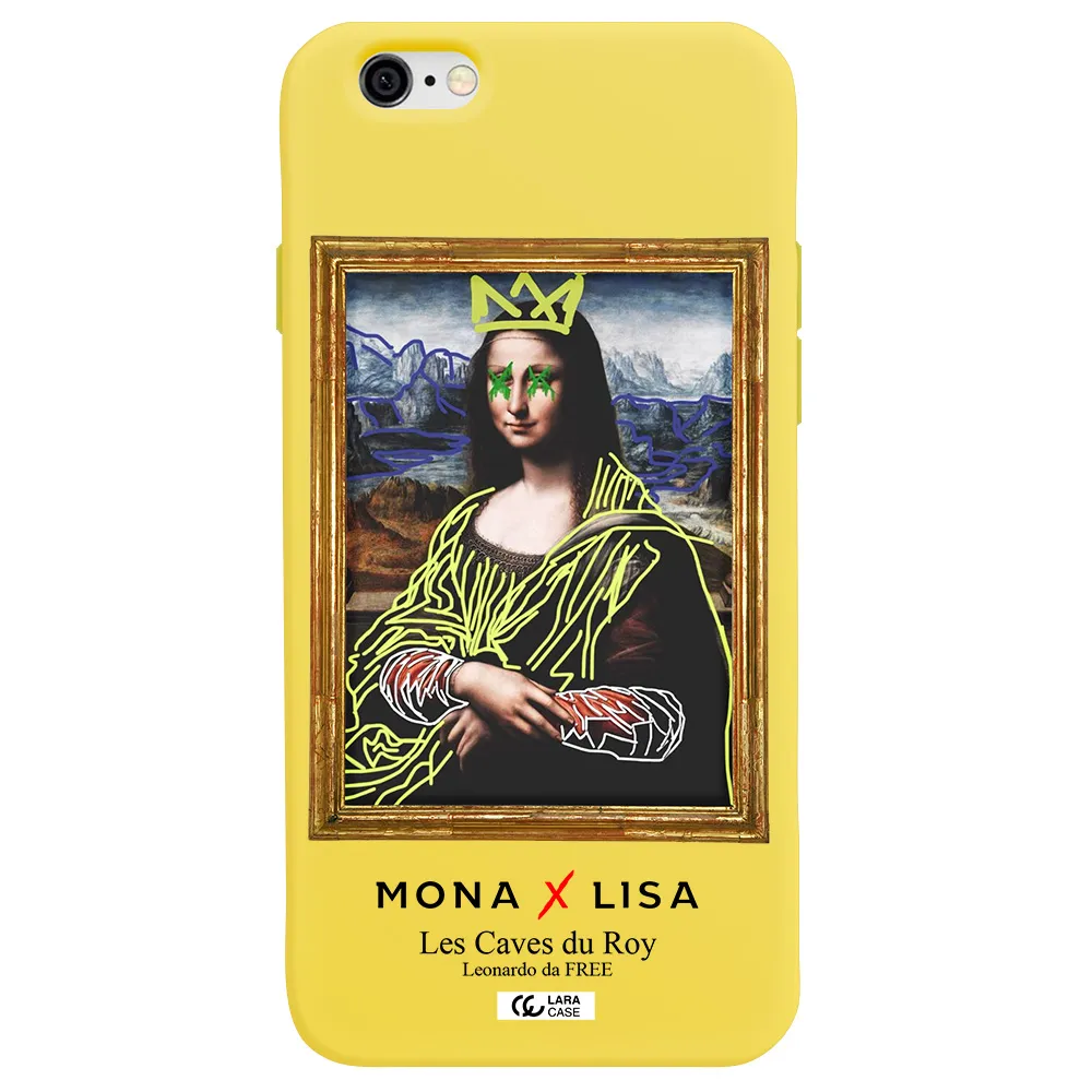 Monalisa Pop Art Apple iPhone 6 Silicone canary yellow Case