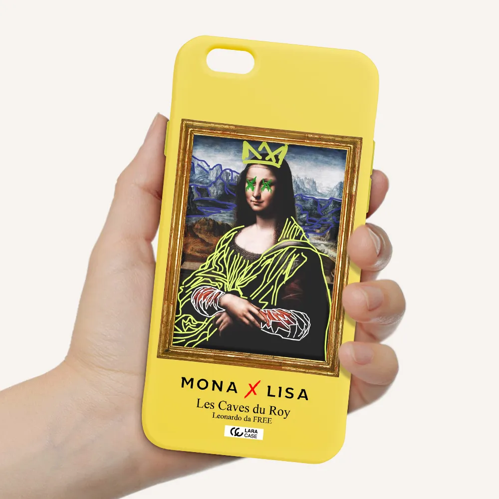 Monalisa Pop Art Apple iPhone 6 Silicone canary yellow Case