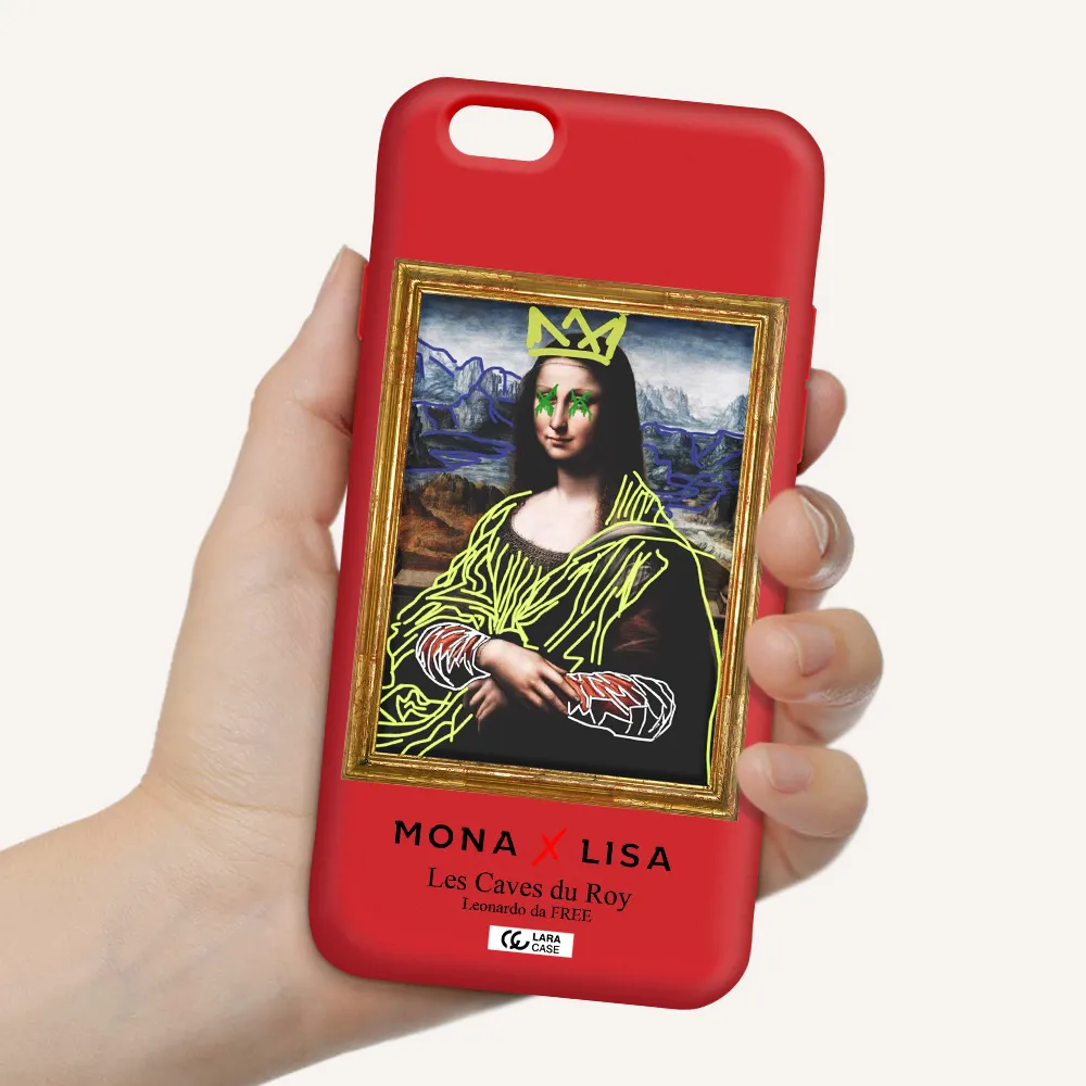 Monalisa Pop Art Apple iPhone 6 Silicone Imperial Red Case