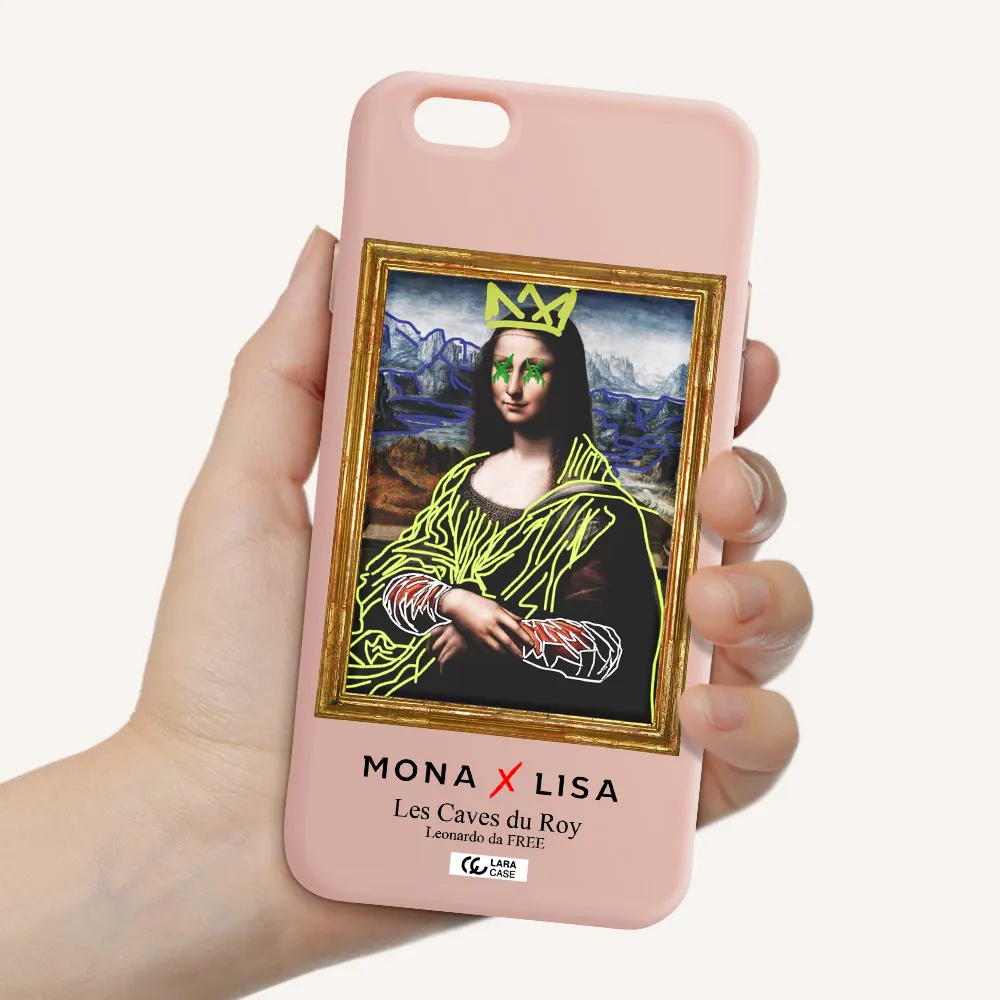 Monalisa Pop Art Apple iPhone 6 Silicone pastel pink Case