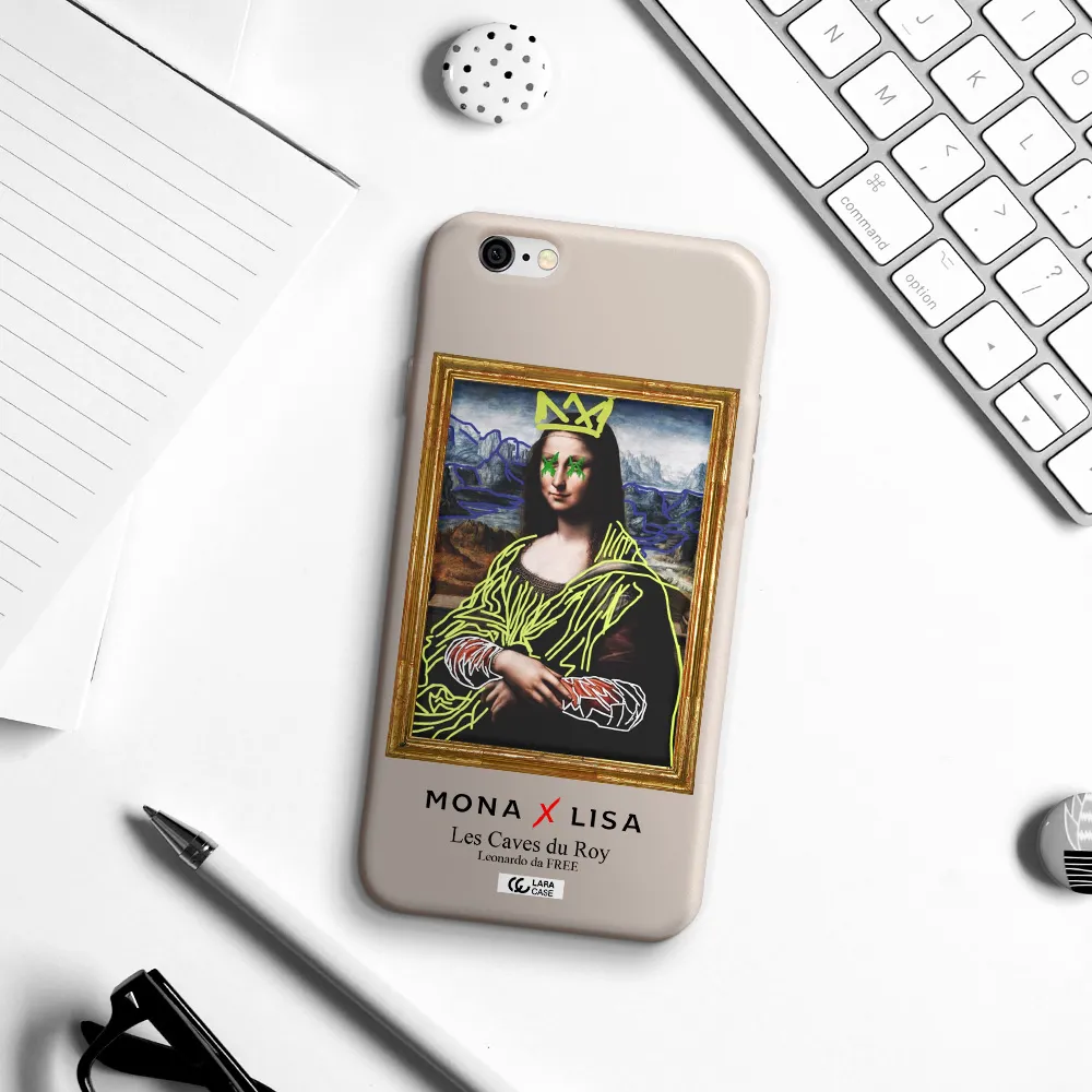 Monalisa Pop Art Apple iPhone 6 Silicone Stone Case