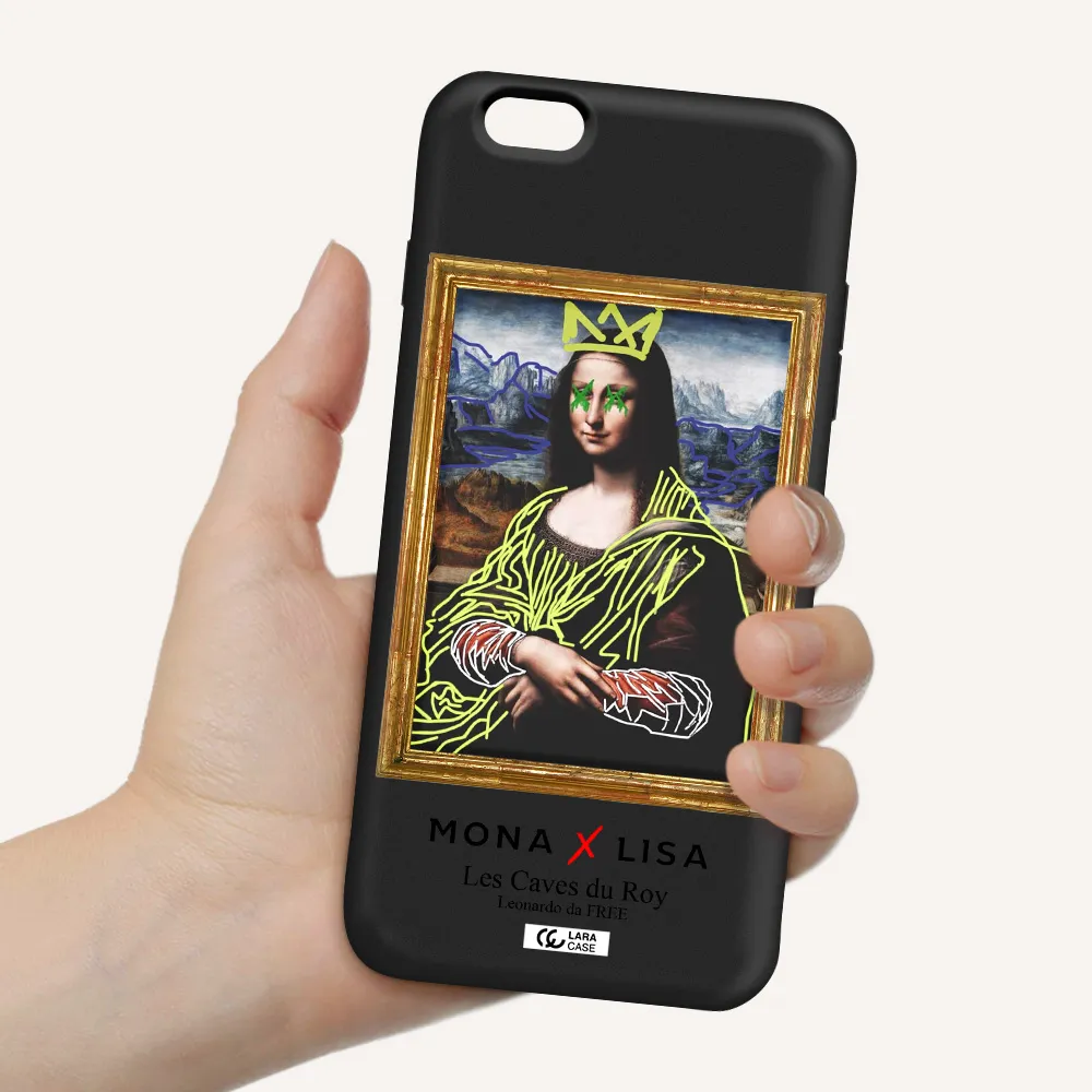 Monalisa Pop Art Apple iPhone 6S Silicone black Case