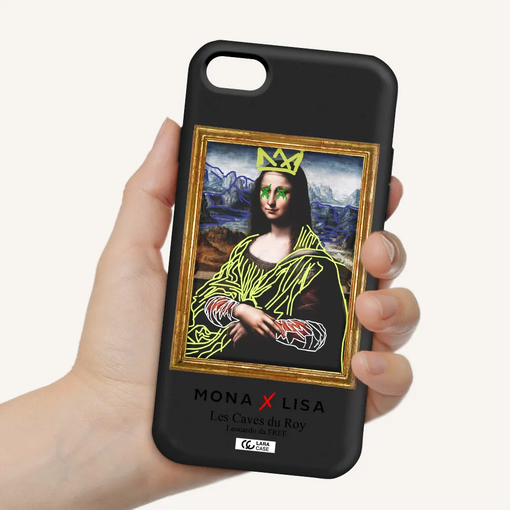 Monalisa Pop Art Apple iPhone 7 Silicone black Case