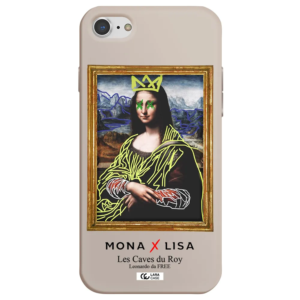 Monalisa Pop Art Apple iPhone 7 Silicone Stone Case