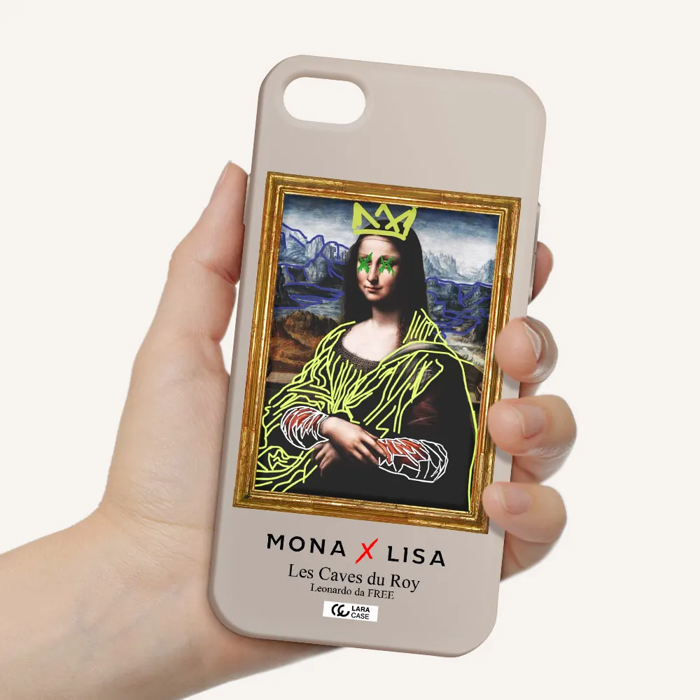 Monalisa Pop Art Apple iPhone 7 Silicone Stone Case