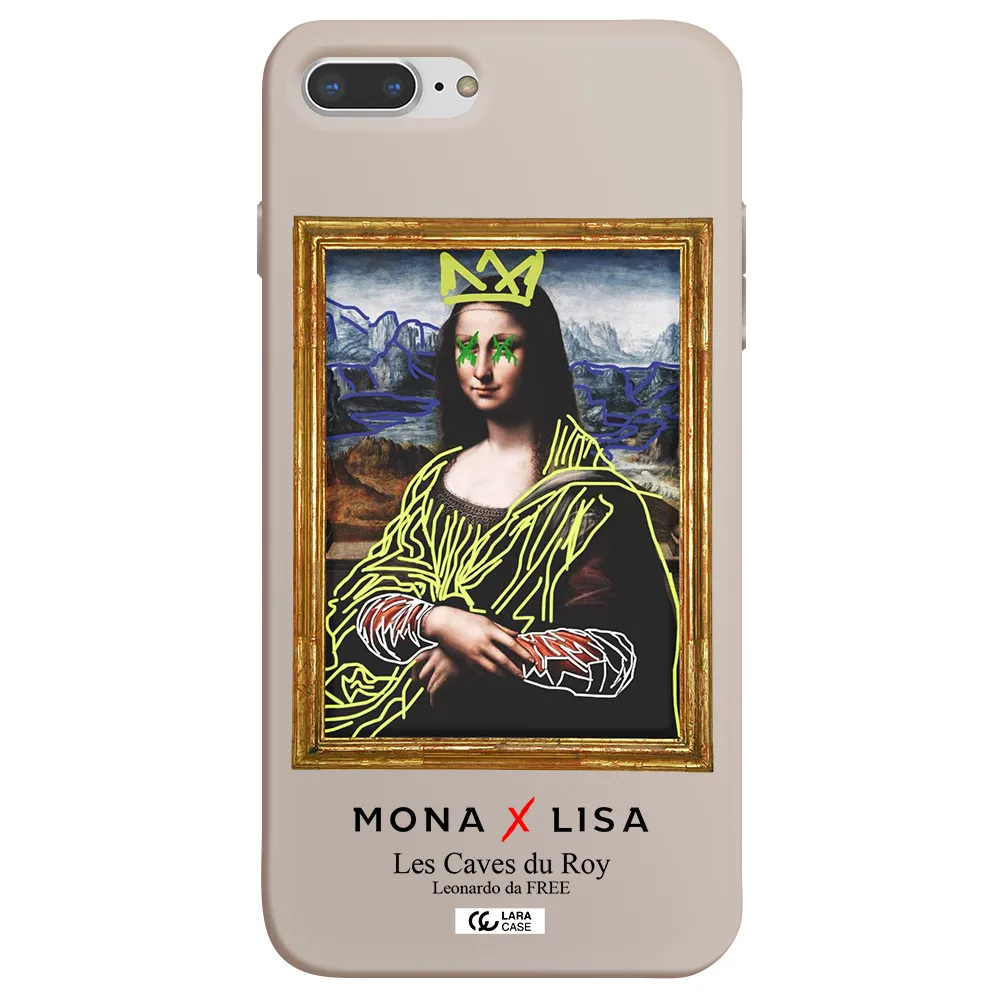 Monalisa Pop Art Apple iPhone 8 plus Silicone Stone Case