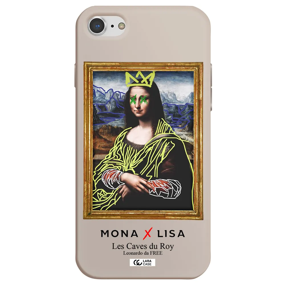 Monalisa Pop Art Apple iPhone 8 Silicone Stone Case