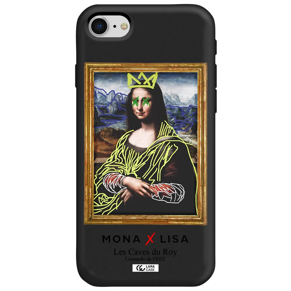 Monalisa Pop Art Apple iPhone se 2020 Silicone black Case